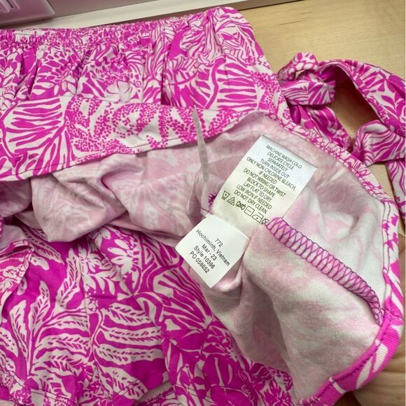 Lilly Pulitzer Rivera Dress Smocked Wild Fuchsia Medium - Picture 11 of 14